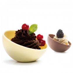 Μισή μεγάλη σφαίρα με βάση 2 θέσεων καλούπι σοκολάτας