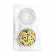 Μισή μεγάλη σφαίρα με βάση 2 θέσεων καλούπι σοκολάτας