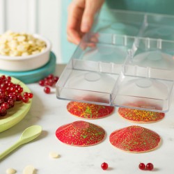 Μικρό Στρογγυλό Πιάτο - Επαγγελματικό Καλούπι Sοκολάτας 2 θέσεων 