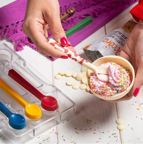 Κουταλάκι του Γλυκού Επαγγελματικό Καλούπι Sοκολάτας 6 θέσεων