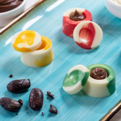 Στρογγυλό με Καπάκι 10 θέσεις Επαγγελματικό Καλούπι Σοκολάτας -Decora