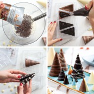 Mεγάλοι Kώνοι 4 θέσεων καλούπι σοκολάτας