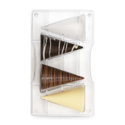 Mεγάλοι Kώνοι 4 θέσεων καλούπι σοκολάτας