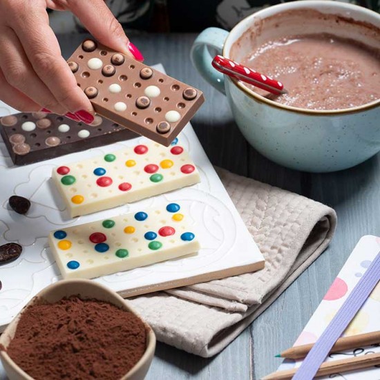 Φυσαλίδες Επαγγελματικό Καλούπι Μπάρας σοκολάτας 4 θέσεων