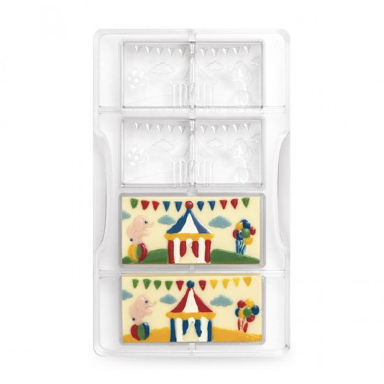 Τσίρκο Επαγγελματικό Καλούπι Μπάρας σοκολάτας 4 θέσεων