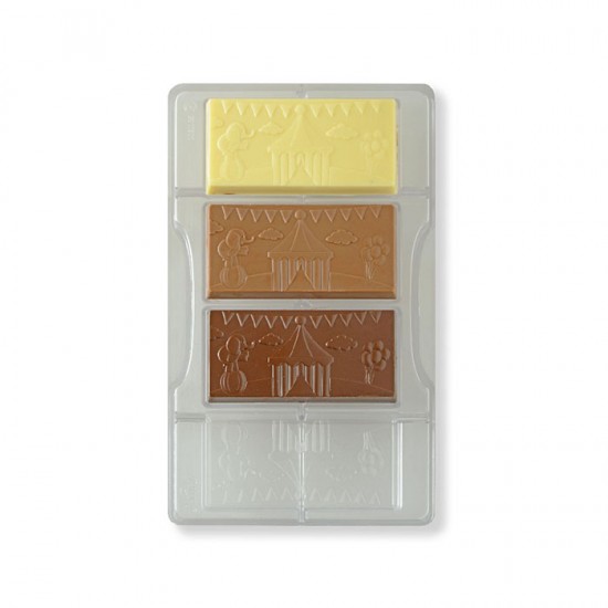 Τσίρκο Επαγγελματικό Καλούπι Μπάρας σοκολάτας 4 θέσεων