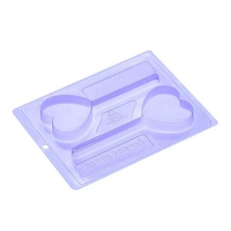 Καρδιές καλούπι σοκολάτας γλειφιτζούρι 77 x 72 x 15 χιλ  - 3 εξαρτημάτων.