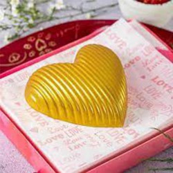 Καρδιά ριγέ καλούπι σοκολάτας 122,8 x 113,4 x 40 χιλ  - 3 εξαρτημάτων.