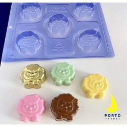 Προβατάκια καλούπι σοκολάτας 50,5 x 21χιλ. βάθος - 3 εξαρτημάτων.