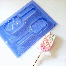 Παγωτό Ξυλάκι γεωμετρικό καλούπι σοκολάτας 90,5 x 51 x 21 - 3 εξαρτημάτων.