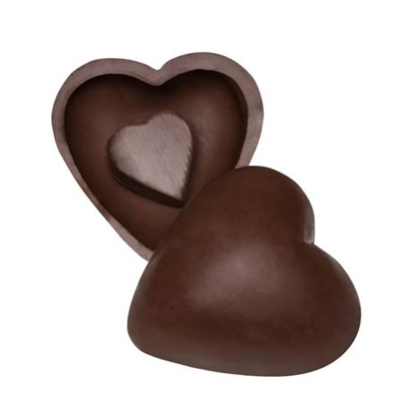 Καρδιά καλούπι σοκολάτας 125 x 148 x 36 χιλ  - 3 εξαρτημάτων.