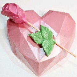 Καρδιά Διαμαντένια καλούπι σοκολάτας 148,5 x 127,5 x 40 χιλ  - 3 εξαρτημάτων.