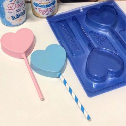 Καρδιές καλούπι σοκολάτας γλειφιτζούρι 77 x 72 x 15 χιλ  - 3 εξαρτημάτων.