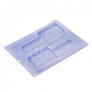 Μπάρα σοκολάτας σε Ξυλάκι καλούπι σοκολάτας 86 x 80 x 35 χιλ. - 3 εξαρτημάτων.