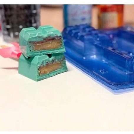 Μπάρα σοκολάτας σε Ξυλάκι καλούπι σοκολάτας 86 x 80 x 35 χιλ. - 3 εξαρτημάτων.