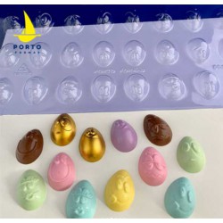 Αβγά με φατσούλες προβάτων καλούπι σοκολάτας 24 θέσεις 60 x 43,5 x 20χιλ. βάθος