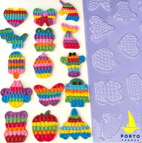 POP IT καλούπι σοκολάτας 15 σχέδια 71 x 8χιλ. βάθος