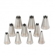 Επαγγελματική σειρά μύτες κορνέ αστέρι από ανοξείδωτο ατσάλι 10Τεμ.