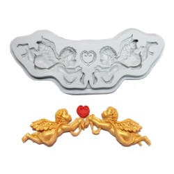 Αγγελάκια με καρδιά 14cm - Καλούπι σιλικόνης