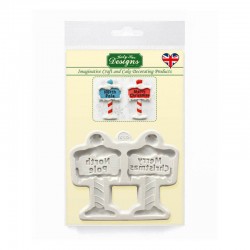  Καλούπι Σιλικόνης - Χριστουγεννιάτικα Ταμπελάκια - της Katy Sue