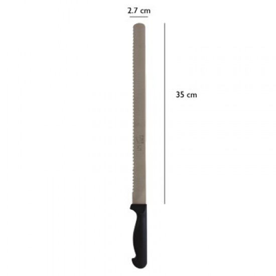 Επαγγελματικό Μεγάλο INOX Οδοντωτό μαχαίρι για κέικ 35,5εκ - PME