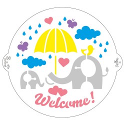 Stencil Welcome Φ25cm