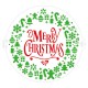Stencil Merry Christmas με στεφάνι Φ25cm