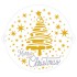 Stencil Merry Christmas Δέντρο και Αστέρια Φ25cm