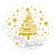 Stencil Merry Christmas Δέντρο και Αστέρια Φ25cm