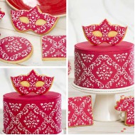 Damask stencil 10 x 30cm