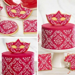 Damask stencil 10 x 30cm