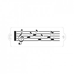 Stencil Πεντάγραμμο 10 x 30cm