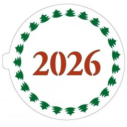 Στένσιλ Δεντράκια 2026 - Φ20εκ., 25εκ., 27εκ - CakeArt