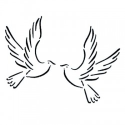 Περιστέρια σε πτήση Στένσιλ της PME