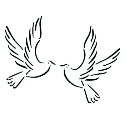 Περιστέρια σε πτήση Στένσιλ της PME