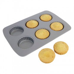 Αντικολλητικ;ό ταψί για Ταρτάκια 6 θέσεων της PME 37 x 26.1