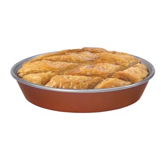 Μπρονζέ Ταψάκι αλουμινίου για σιροπιαστά 22 x 4εκ.