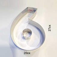 Τσέρκια Inox Υψηλής Ποιότητας αριθμός 6 ή 9 διάσταση 27 x 20εκ. για 1,7 κιλά τούρτα