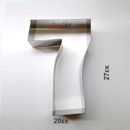 Τσέρκια Inox Υψηλής Ποιότητας αριθμός 7 διάσταση 27 x 20εκ. για 1,7 κιλά τούρτα