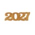 2027 Διακοσμητικά Ζαχαρόπαστας 12x4εκ. - Χρυσό 3Τεμ.