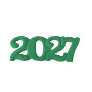 2027 Διακοσμητικά Ζαχαρόπαστας 12x4εκ. - Πράσινο 3Τεμ. & 100Τεμ.