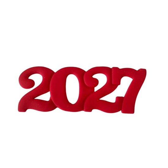 2027Διακοσμητικά Ζαχαρόπαστας 12x4εκ. - Κόκκινο 3Τεμ. & 100Τεμ.