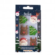 Άγιος Βασίλης- Δέντρο - Ελάφι - Διακοσμητικά Ζάχαρης-6Τεμ.