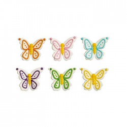 Πεταλούδες - Διακοσμητικά Ζάχαρης-6Τεμ.