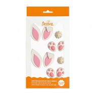 Φτιάξτε ένα λαγουδάκι με ζάχαρη- Διακοσμητικά Ζάχαρης-10Τεμ.