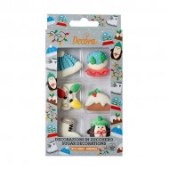 Λευκά Χριστούγεννα - Διακοσμητικά Ζάχαρης-6Τεμ.