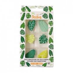 Τροπικά φύλλα - Διακοσμητικά Ζάχαρης - 6Τεμ. 