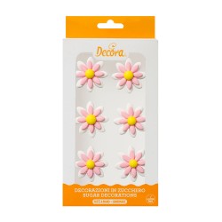 Μαργαρίτες  ζάχαρης Ροζ - 6 Τεμ. 