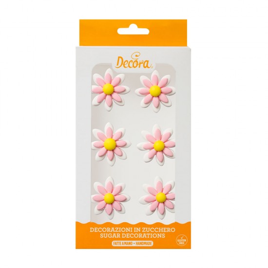 Μαργαρίτες  ζάχαρης Ροζ - 6 Τεμ.