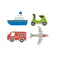 Μέσα μεταφοράς 5-6εκ.- Διακοσμητικά Ζάχαρης-4Τεμ. 